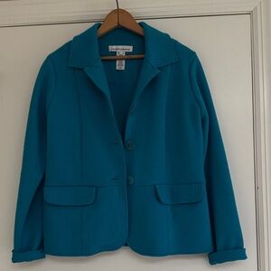 Jones New York Sport Teal Button-Front Jacket